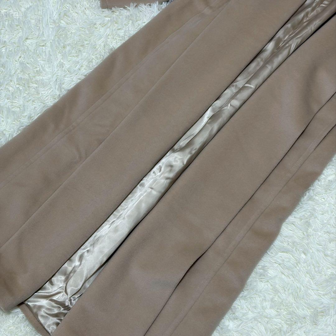 美品 マックスマーラ ロングコート マキシ丈 ベージュ 42 着丈130cm