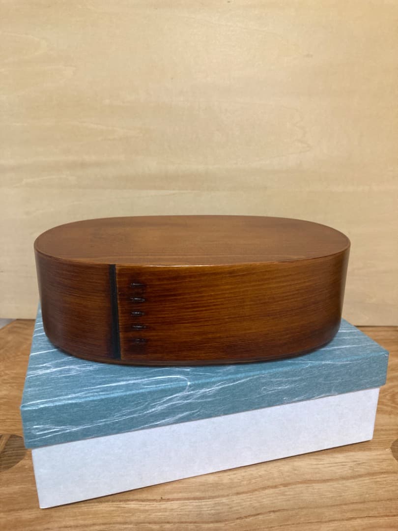 小坂屋漆器店 摺り漆 曲げわっぱ 弁当箱　楕円中