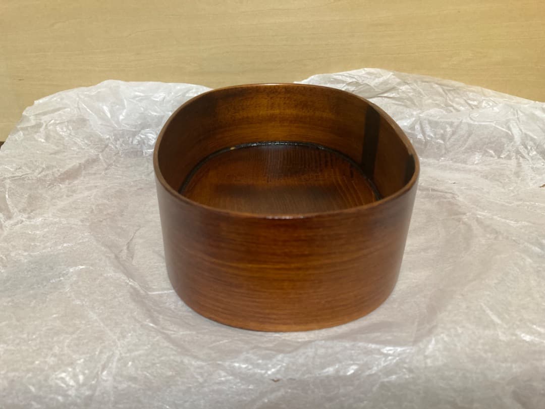 小坂屋漆器店 摺り漆 曲げわっぱ 弁当箱　楕円中