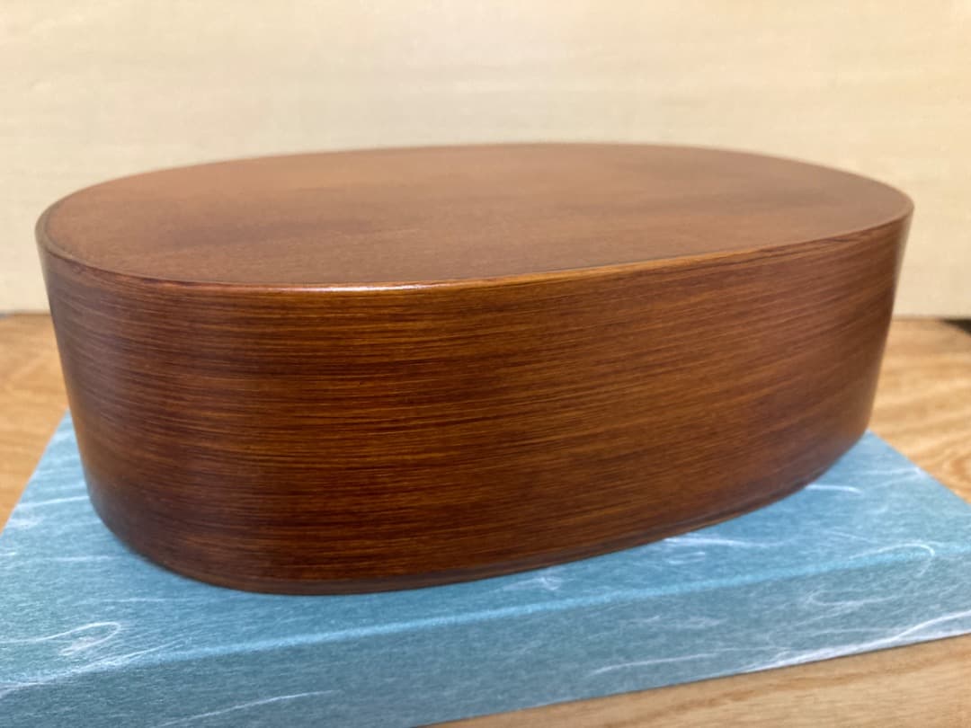 小坂屋漆器店 摺り漆 曲げわっぱ 弁当箱　楕円中