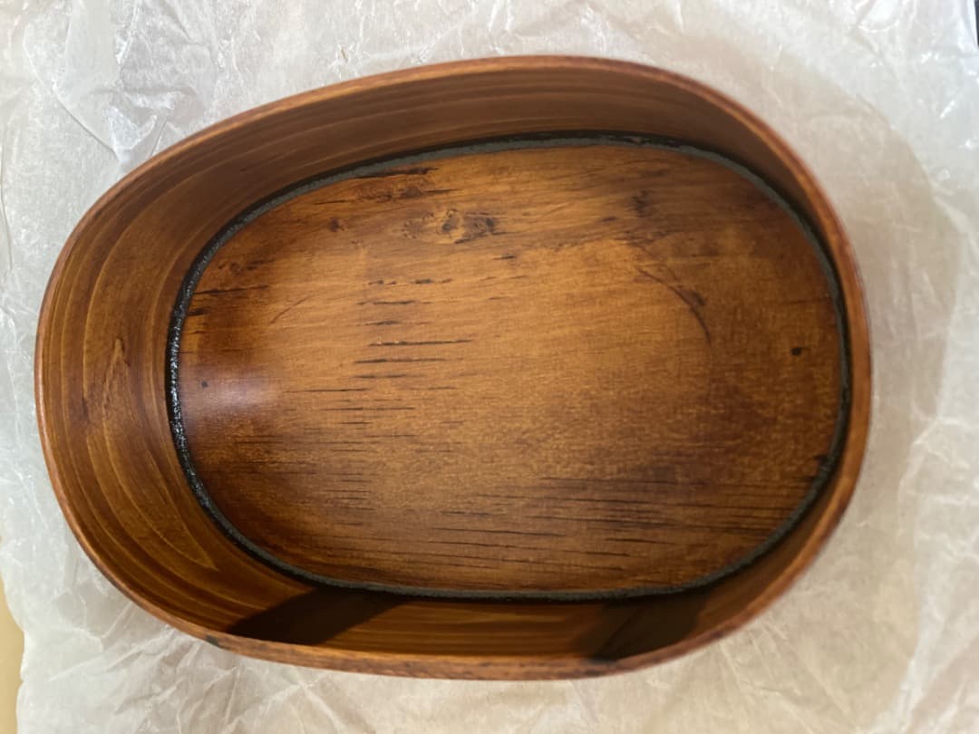 小坂屋漆器店 摺り漆 曲げわっぱ 弁当箱　楕円中
