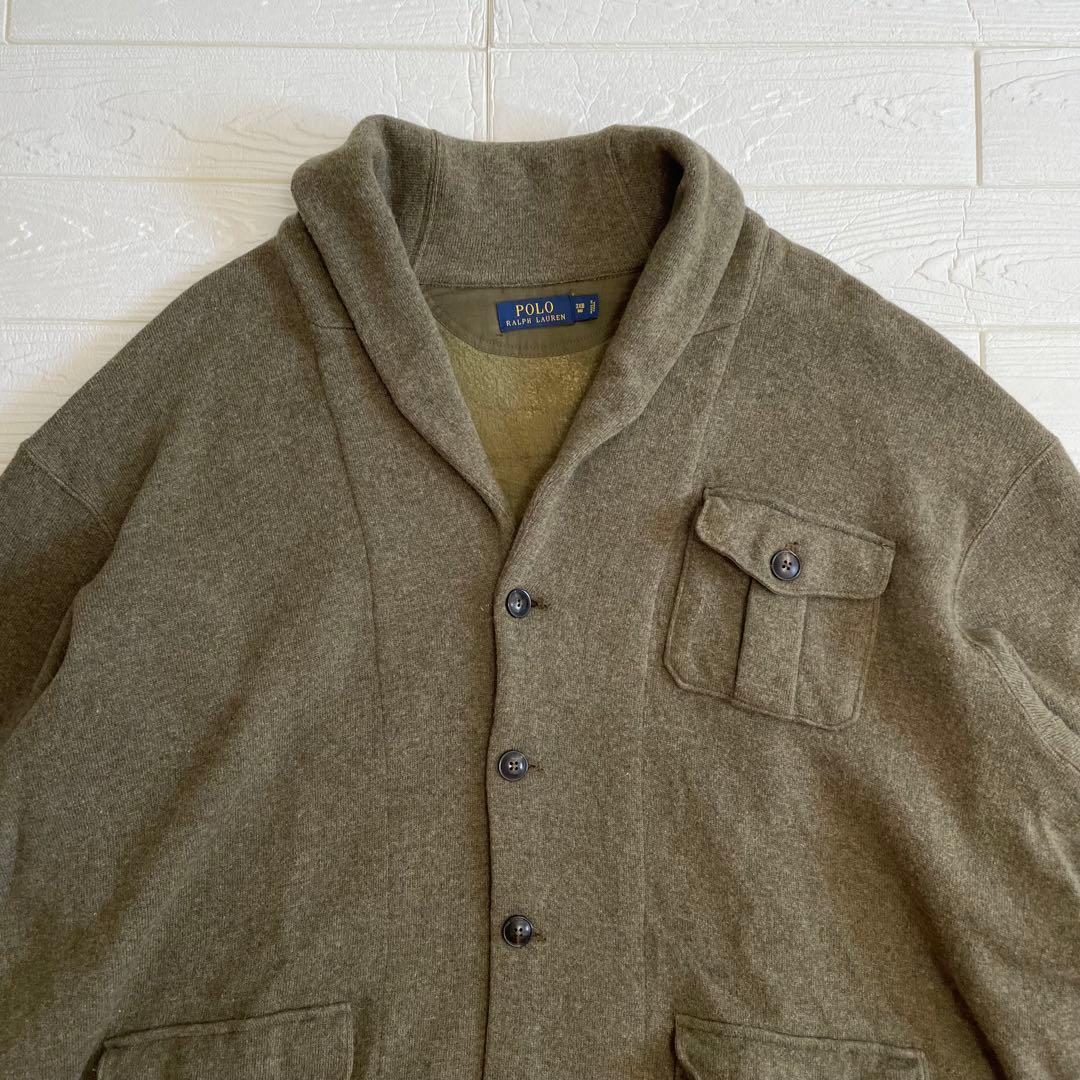 POLO RALPH LAUREN ショールカラー カーディガン ジャケット 緑