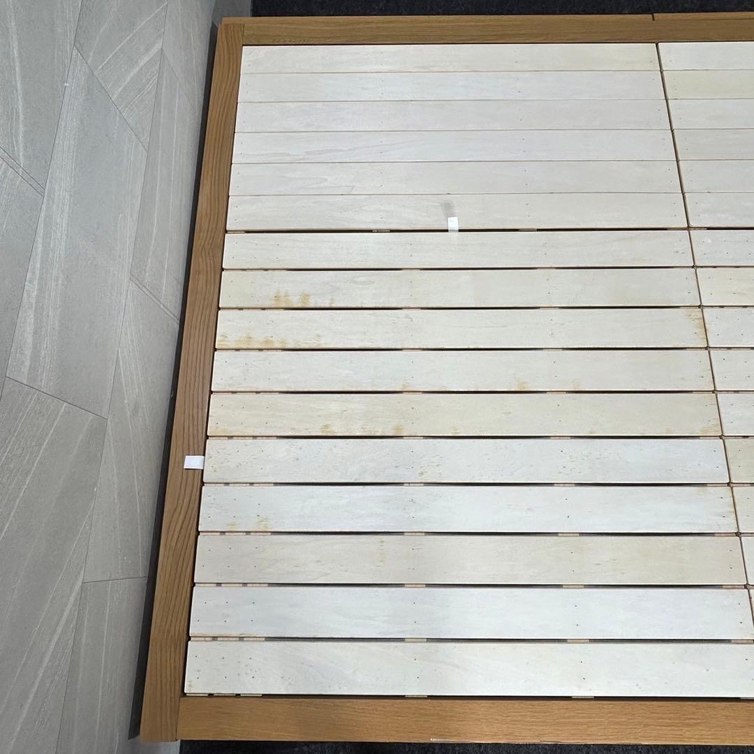 無印 ダブル ベッドフレーム 収納ベッド・ダブル・オーク材 チェスト d3011