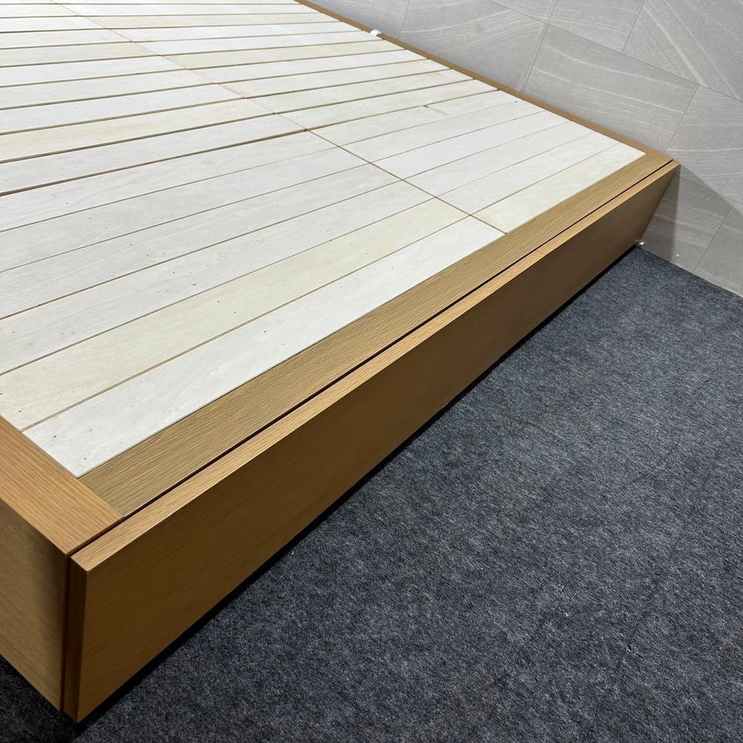 無印 ダブル ベッドフレーム 収納ベッド・ダブル・オーク材 チェスト d3011