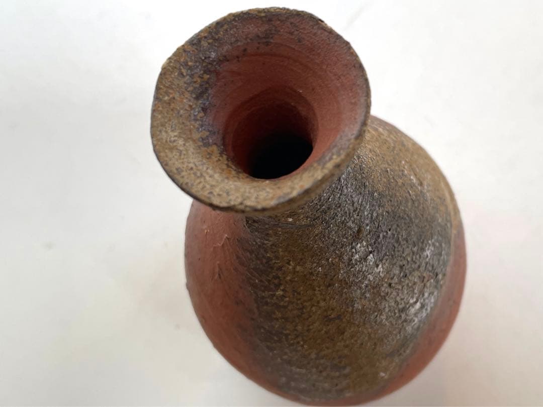 陶芸家　作家物　辻村塊　焼締徳利　酒器　共箱　辻村史朗