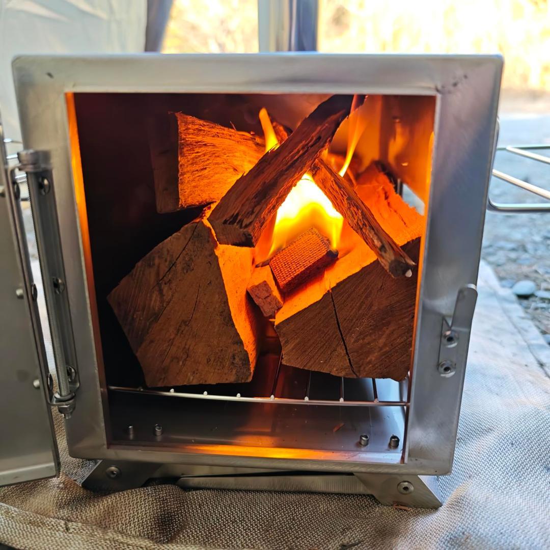 clubito 薪ストーブ 3面ガラスモデル 軽量304ステンレス製