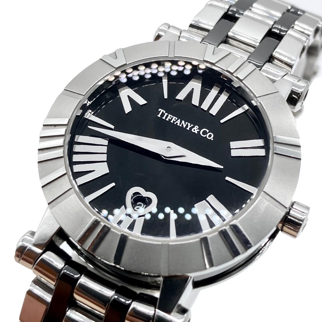 【点検済】ティファニー　アトラス　SS×セラミック　レディース　クオーツ