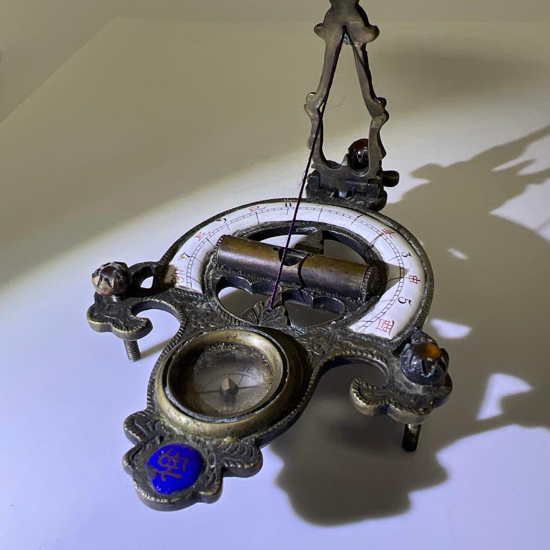 中国古玩　日時計　115g 東Y8-0210☆2Fトヒオオ