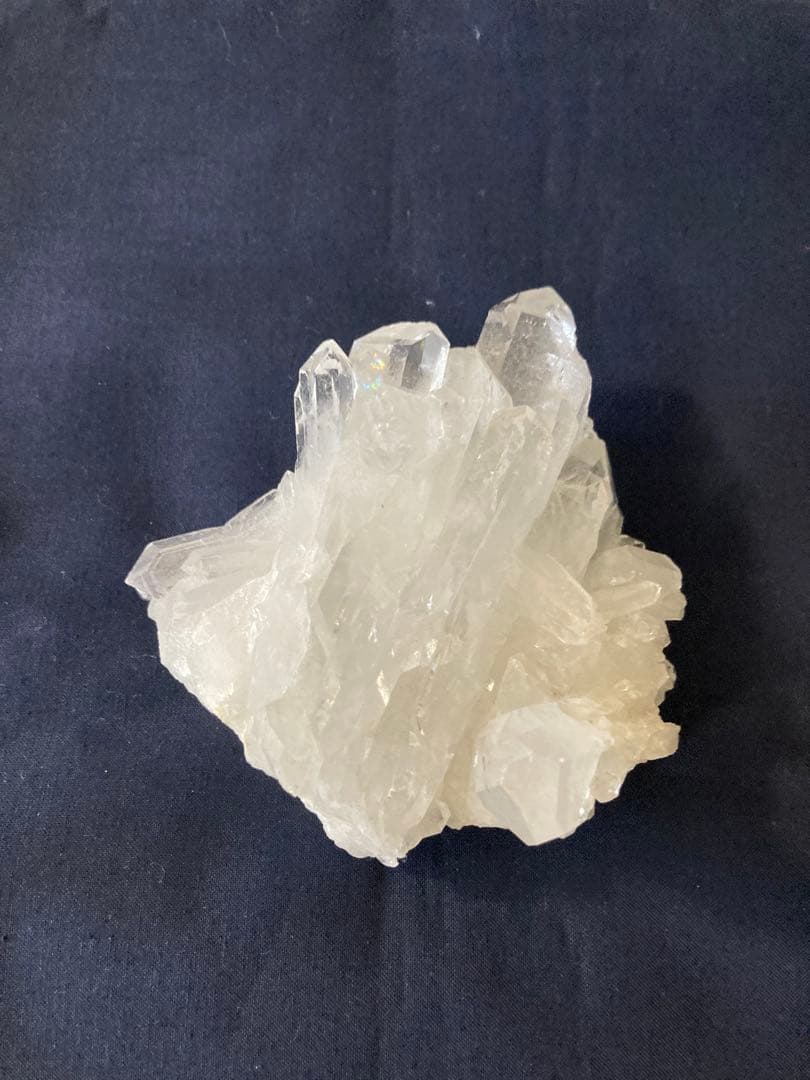 透明　☆虹入り☆ 水晶クラスター&ルチルクォーツ　ポイント