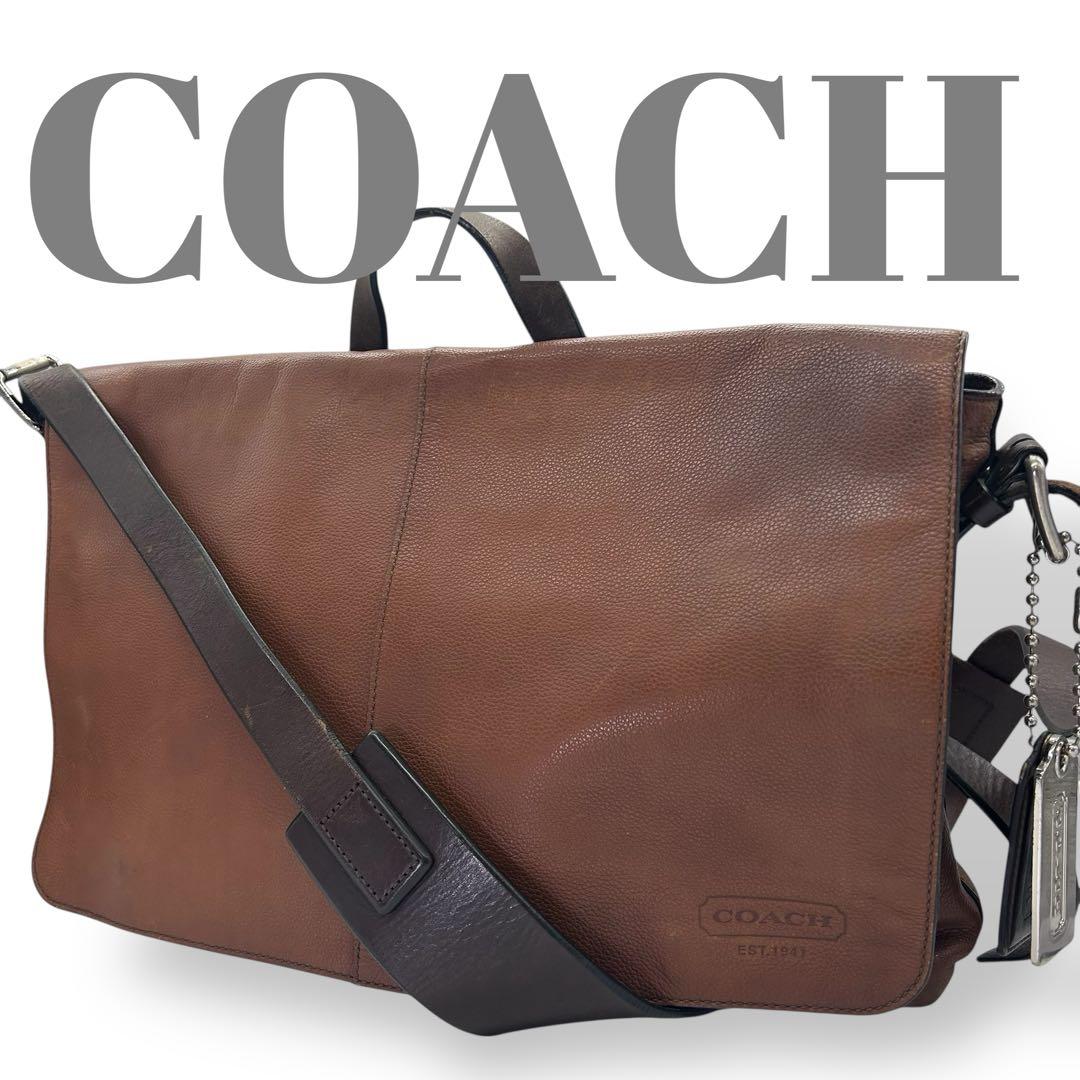 COACH コーチ メッセンジャーバッグ トンプソン A4 レザー 2WAY