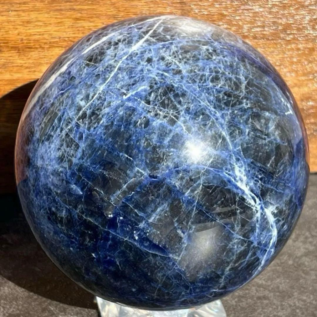 ☆超レアサイズ☆美しく綺麗なインペリアルカラー☆ソーダライト 丸玉 天然石 原石