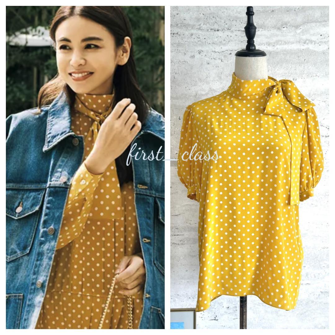 未使用★CELINE★シルク★ドット★ボウタイ★ブラウス★エディスリマン