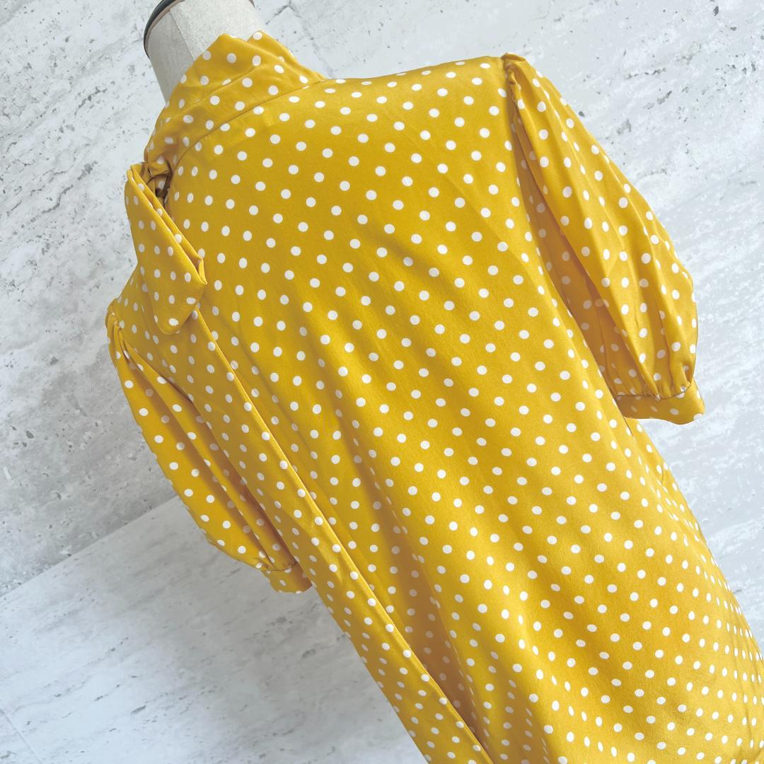 未使用★CELINE★シルク★ドット★ボウタイ★ブラウス★エディスリマン