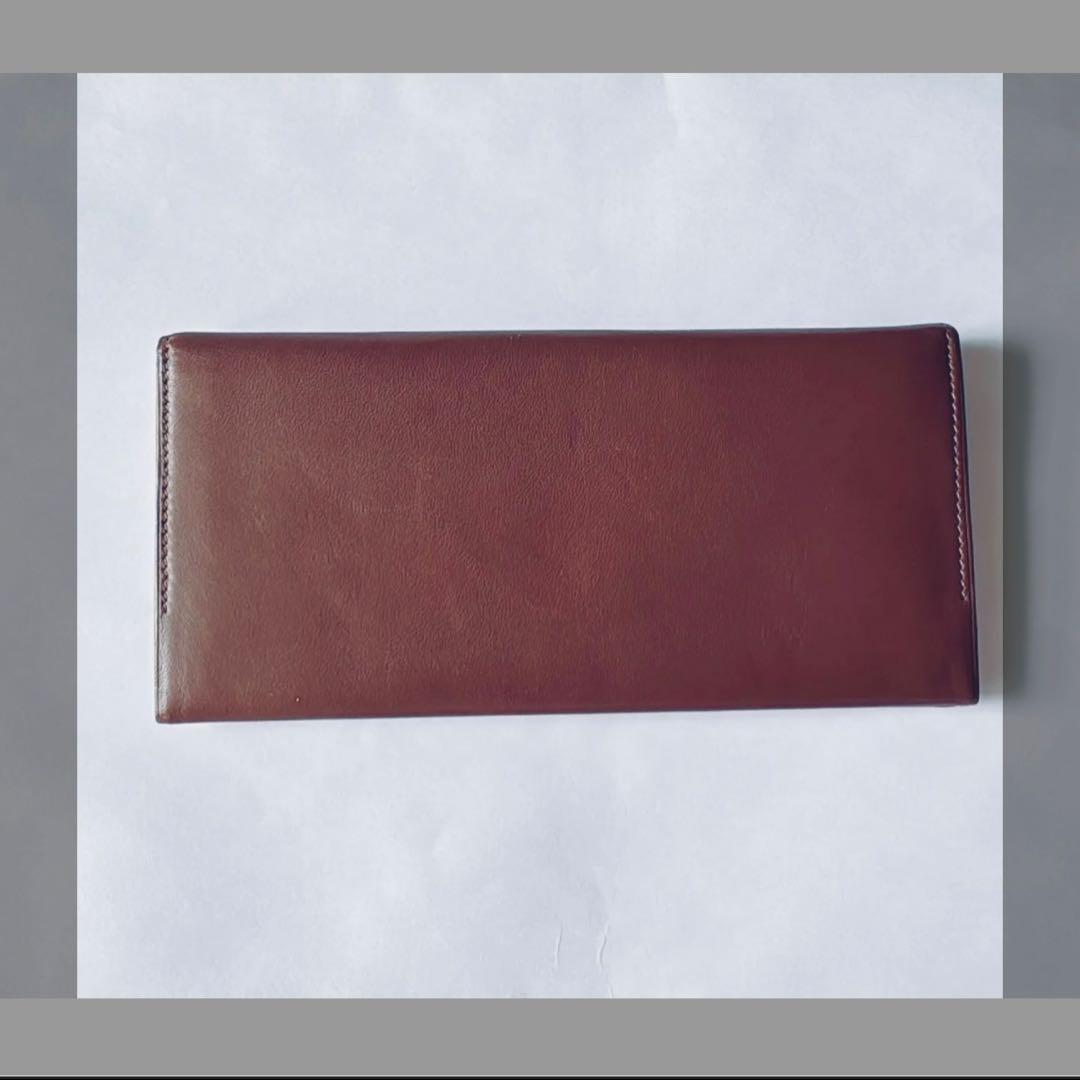 値下げ！BURBERRY ブラウンレザー二つ折り長財布