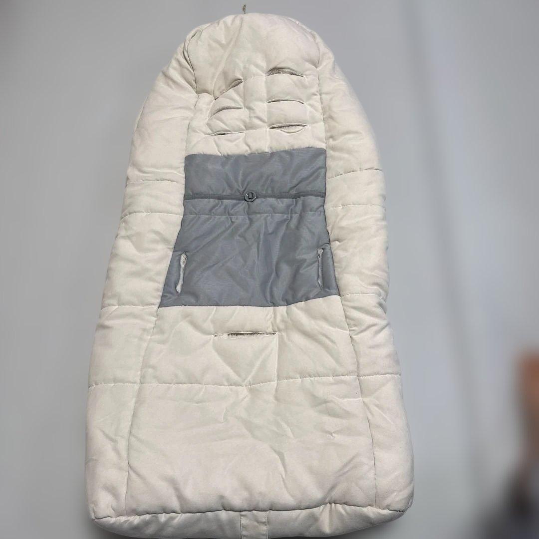 美品★エアバギーダウンフットマフ トップライン サーモライト　スエードバニラ