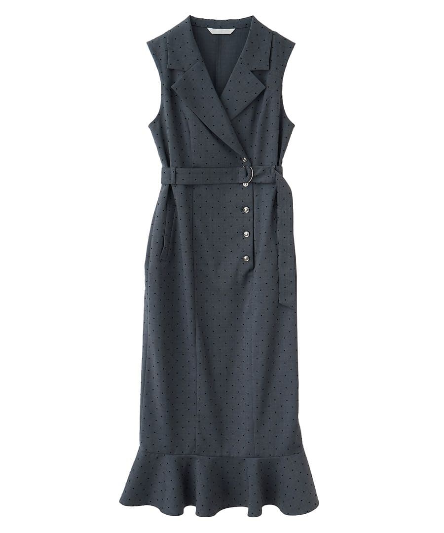 LILLIAN CARAT リリアンカラット ヘムフレアジャケットワンピース