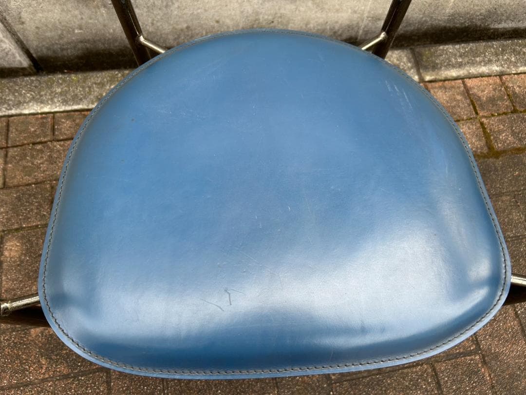 Arrben ブルー レザー 椅子 チェア インテリア イタリア製