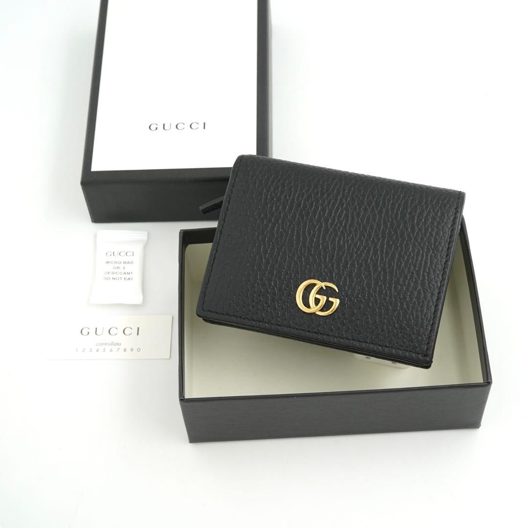 ✨新品未使用・箱付き✨　GUCCI ミニ財布　マーモント　GGロゴ 二つ折り