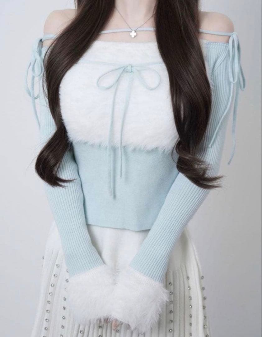 [2日以内発送]lumignon Ribbon bust fluffy tops