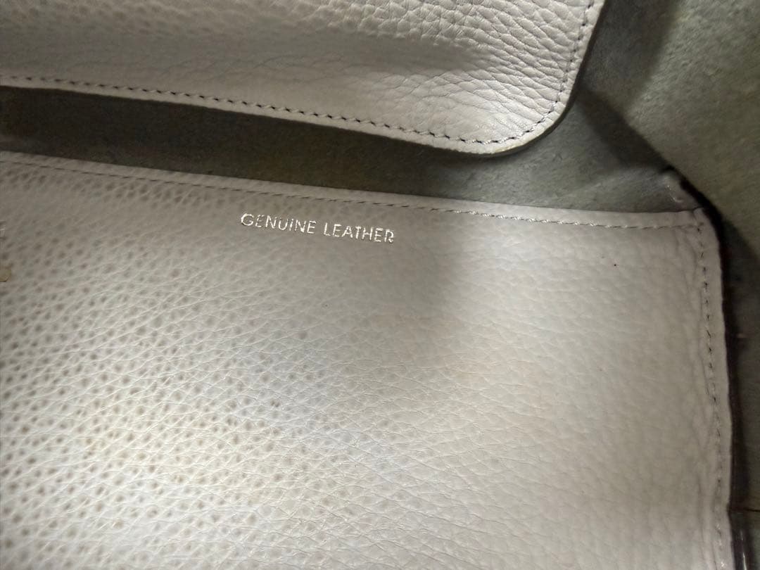 トッズ TOD’S レザートートバッグ グレー 大容量