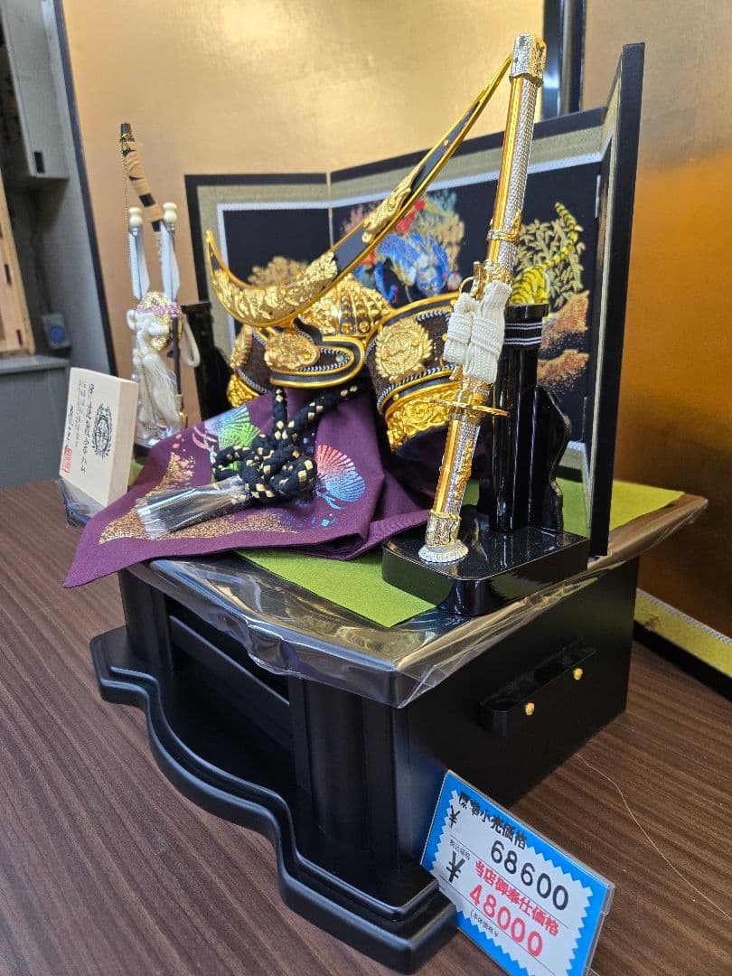 【展示品限り】五月人形　兜　伊達政宗　収納飾り　※閉店セール　S17