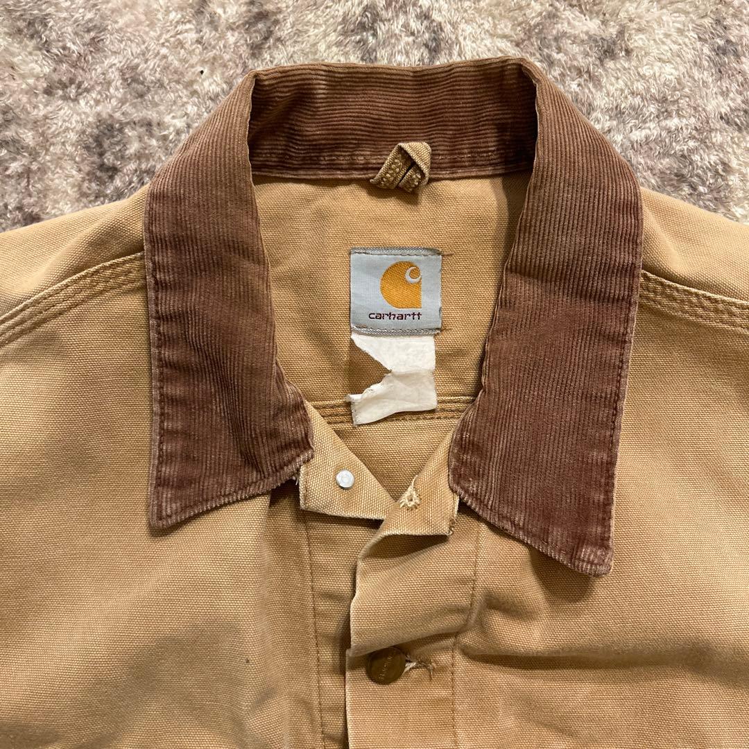 カーハート　ダックジャケット　Gジャン型　襟コーデュロイ　ビッグシルエット　XL