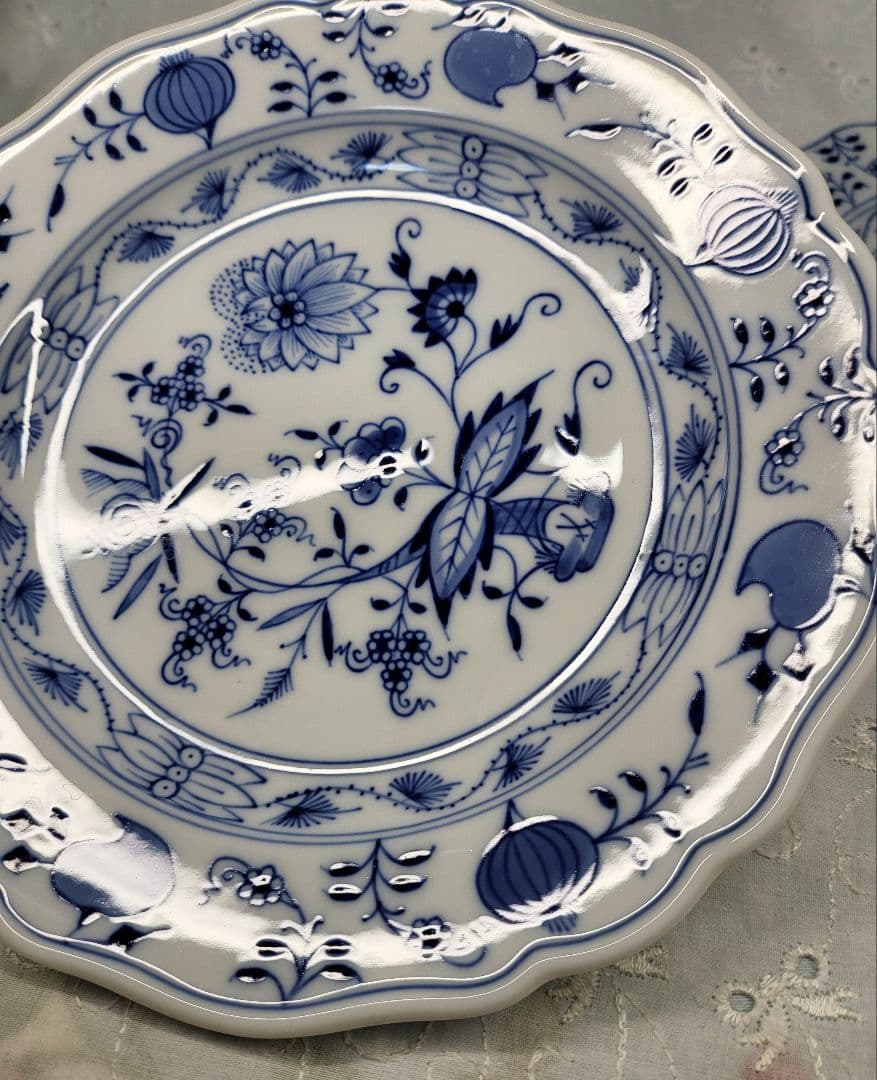 未使用✨マイセン ブルーオニオン プレート 18cm皿 サラダ デザート①