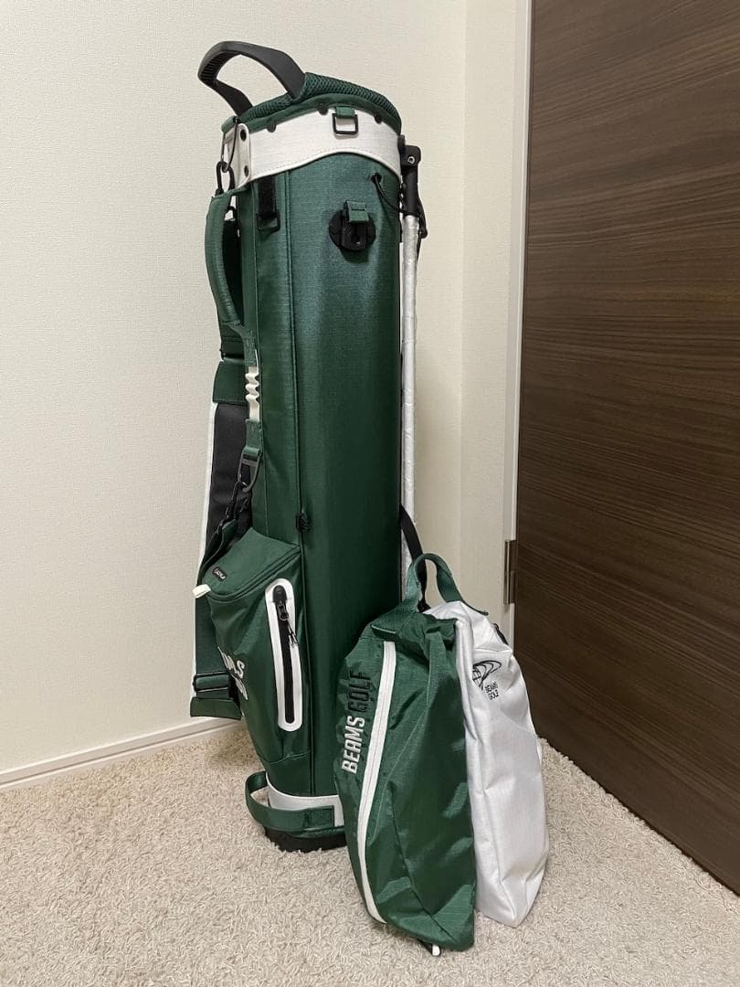 BEAMS GOLF スリムスタンド キャディバッグ 2 美品 グリーン