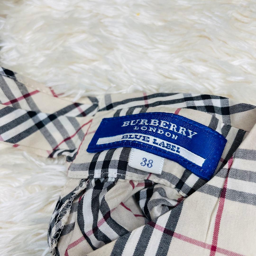 バーバリーブルーレーベル ノースリーブ タートルネック ノバチェック