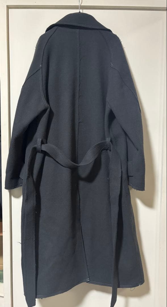 SUPER140Sウールカットオフステッチダブルオーバーコート
