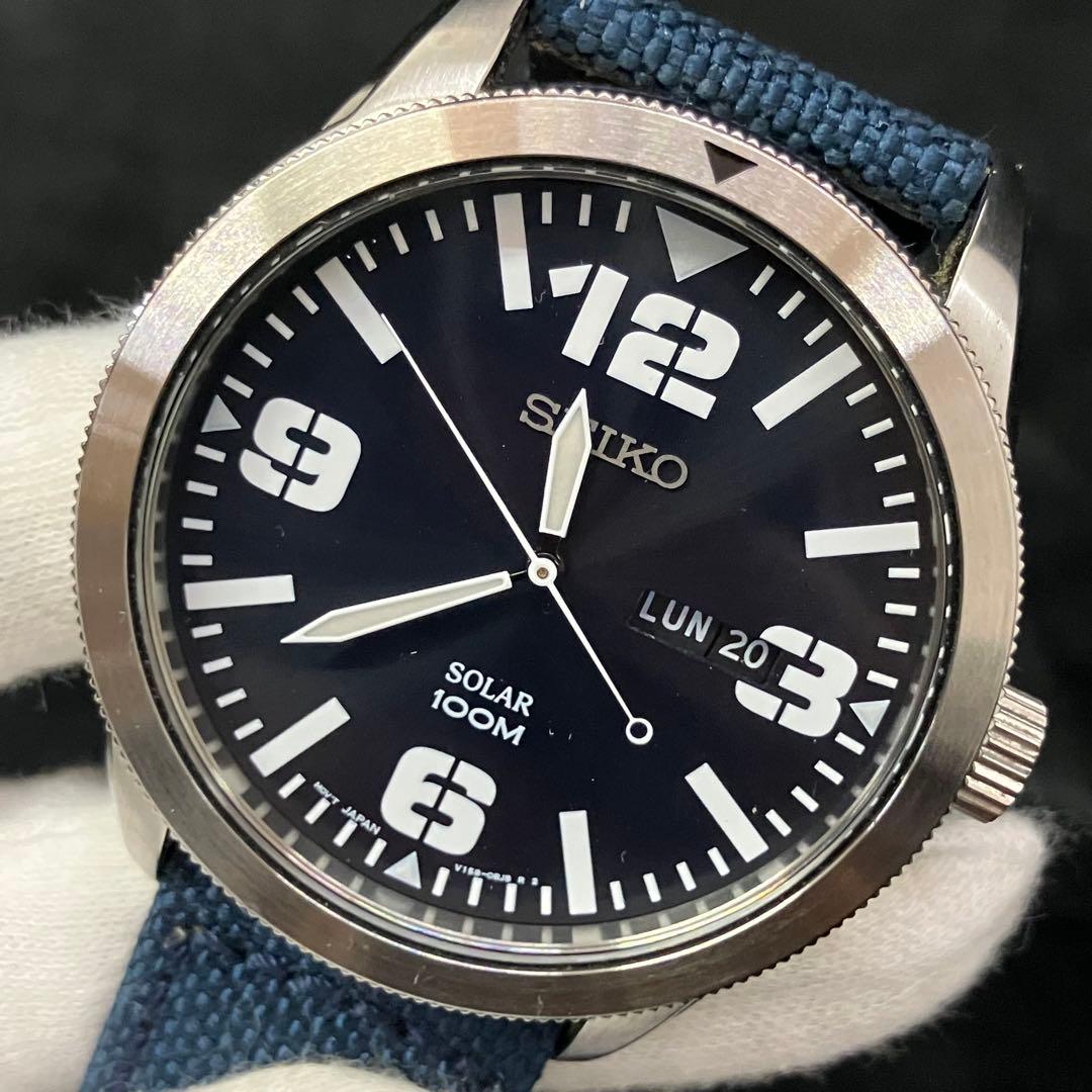 SEIKO セイコー SOLAR 100M V158-0AR0 ソーラー a3b