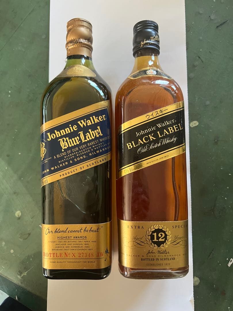 古酒Johnnie Walker ブルーラベル　ブラック　12年　2本セット