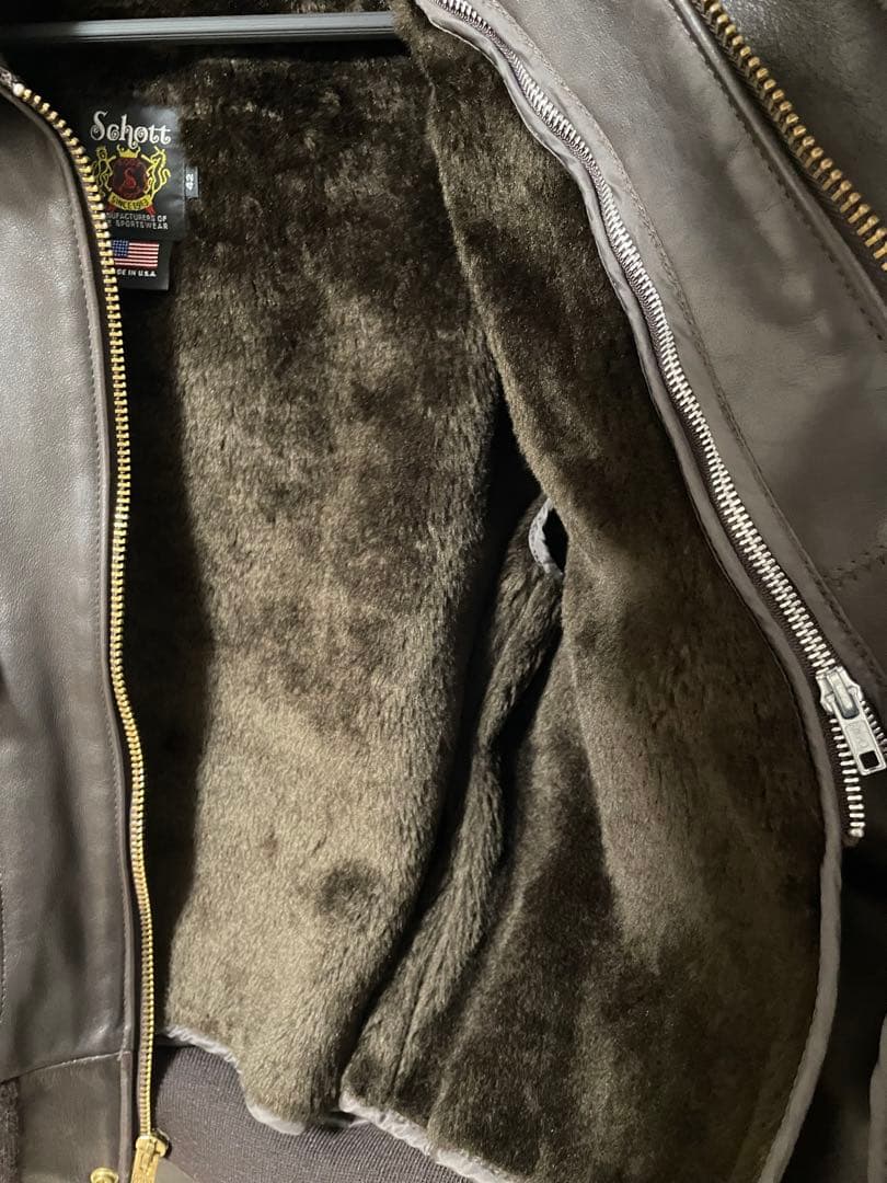 あききー　Schott ショット　レザー　ライダース　G1 A2 ボバー