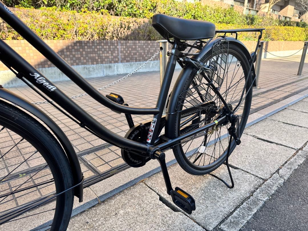 直接引き取りのみ！シティサイクル ブラック 前カゴ付き
