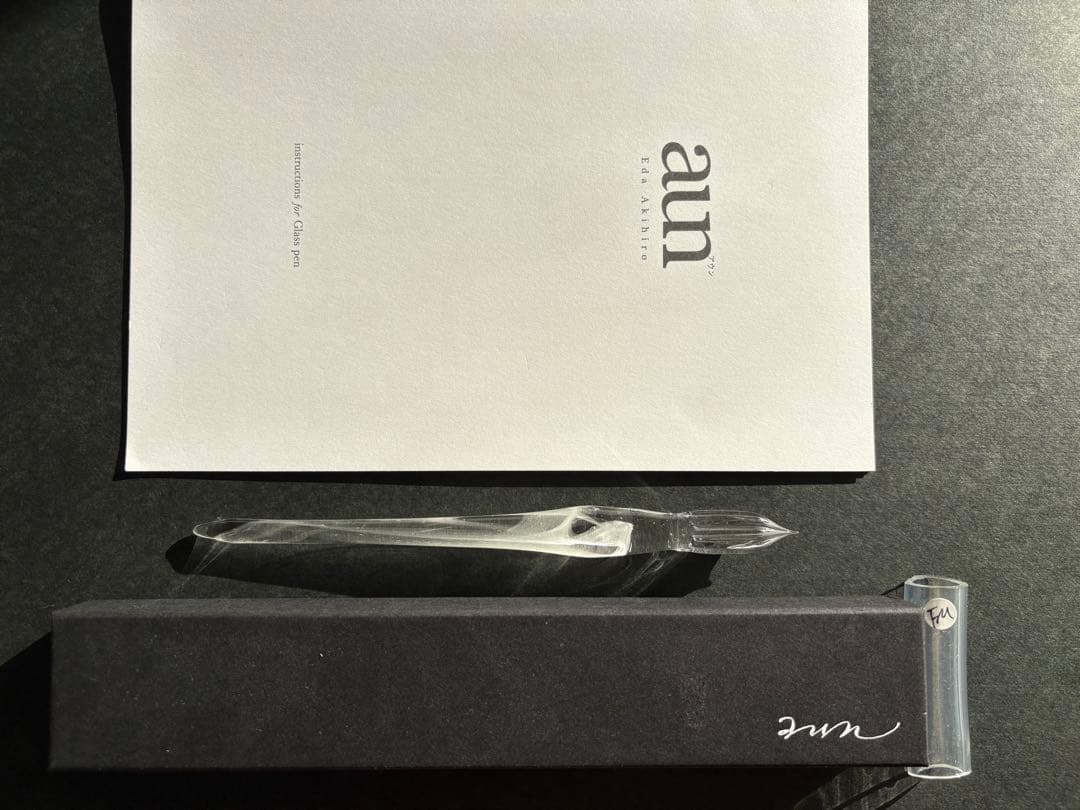 【新品未使用】ガラス工房aun ガラスペン　ダイヤモンドダスト