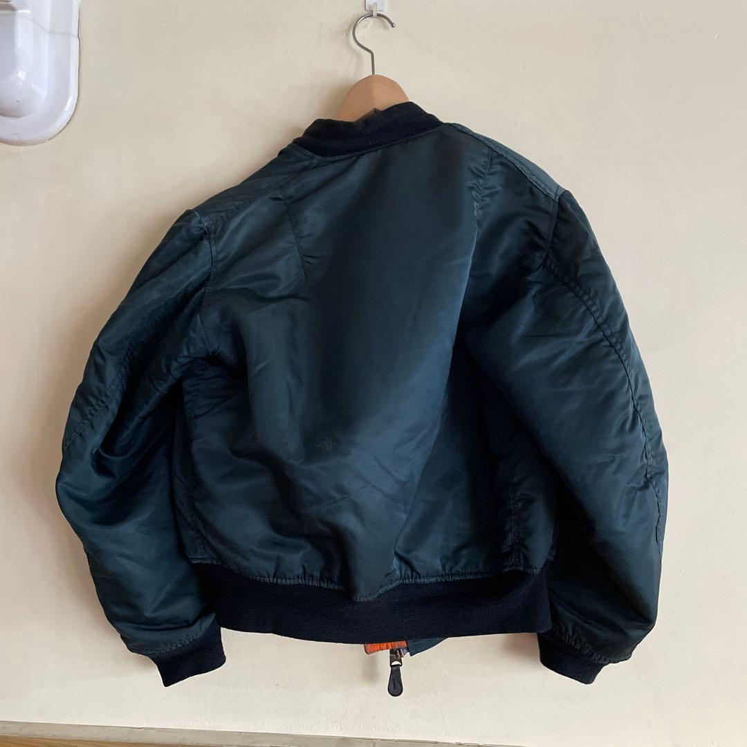 80s ALPHA INDUSTRIES MA-1 USA製 IDEALジップ紺