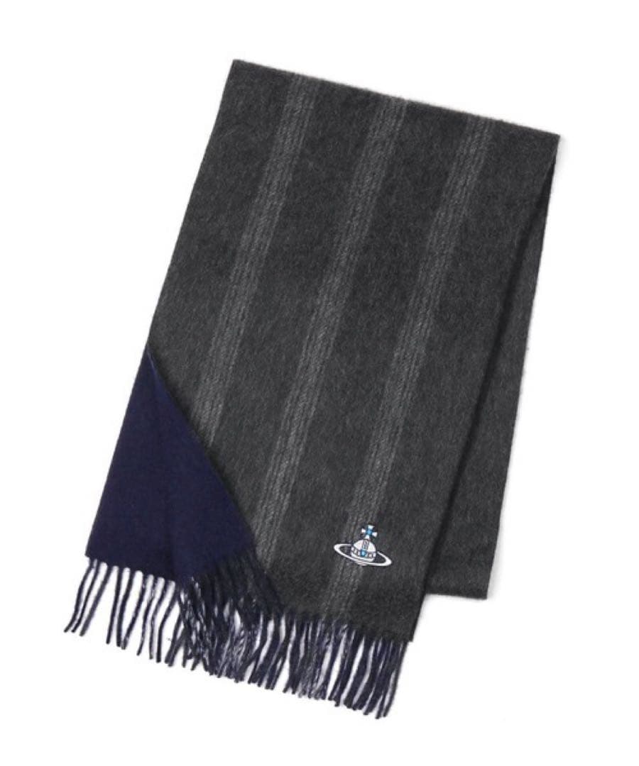 ヴィヴィアン・ウエストウッド　カシミヤ ストライプマフラー