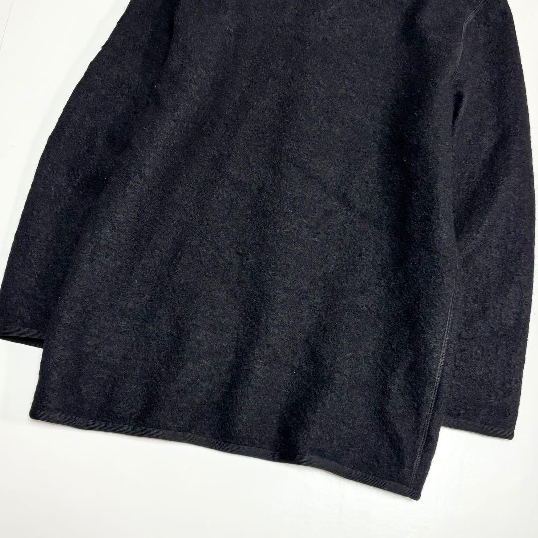 日本製　PAPAS　パパス　ウール100　黒・ブラック　ジャケット　48M