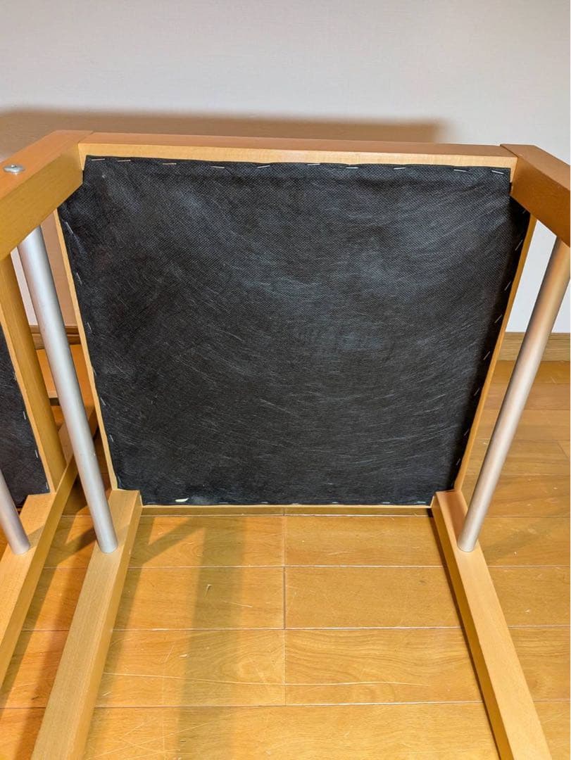 ■送料込■無印 ダイニングチェア ブナ材 木製イス 廃盤品 2脚セット 椅子