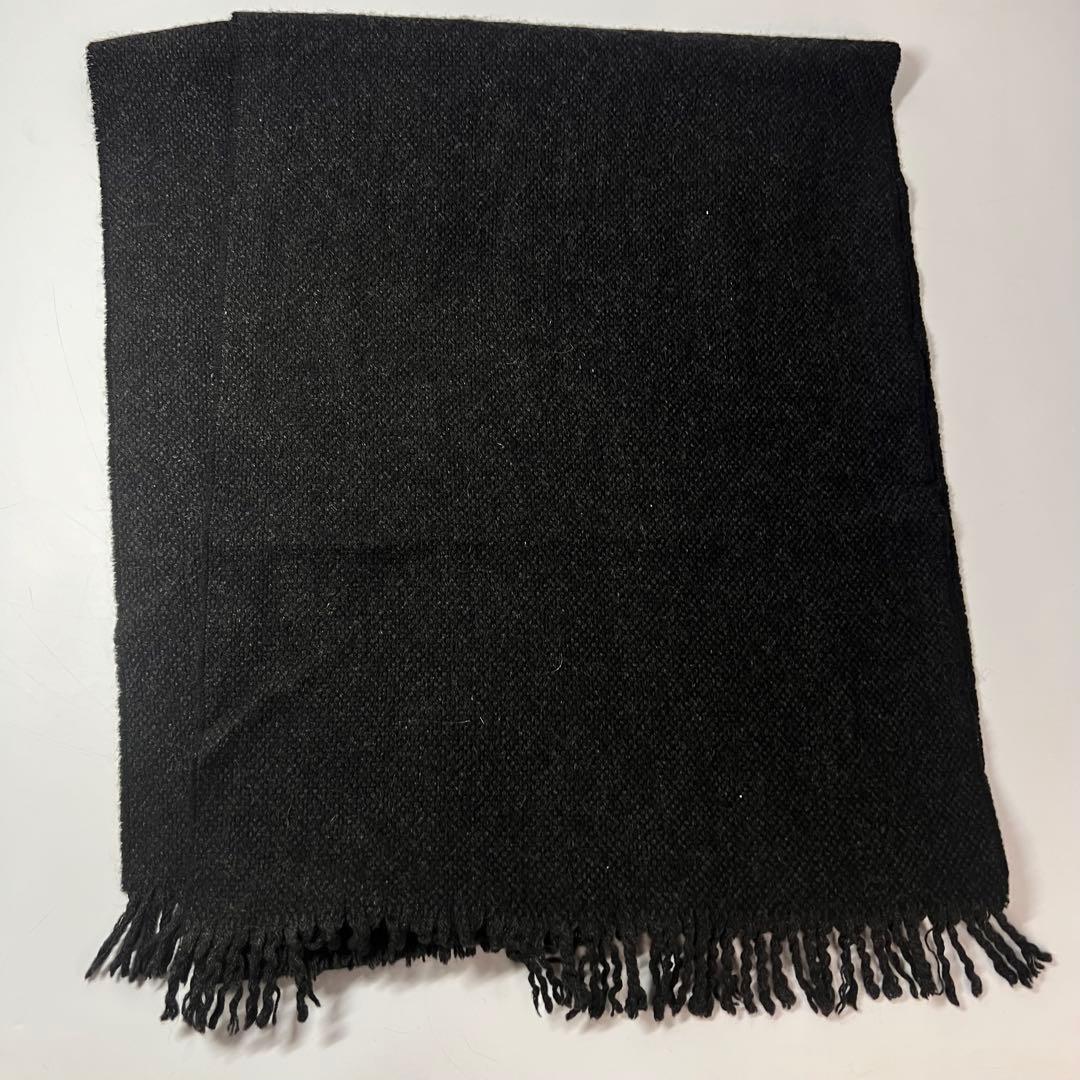 HERMES エルメス カシミヤ ブラック マフラー