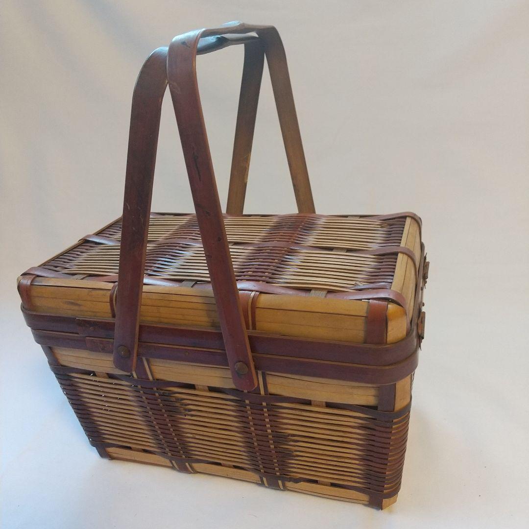 昭和レトロ   竹カゴ  ランチボックス