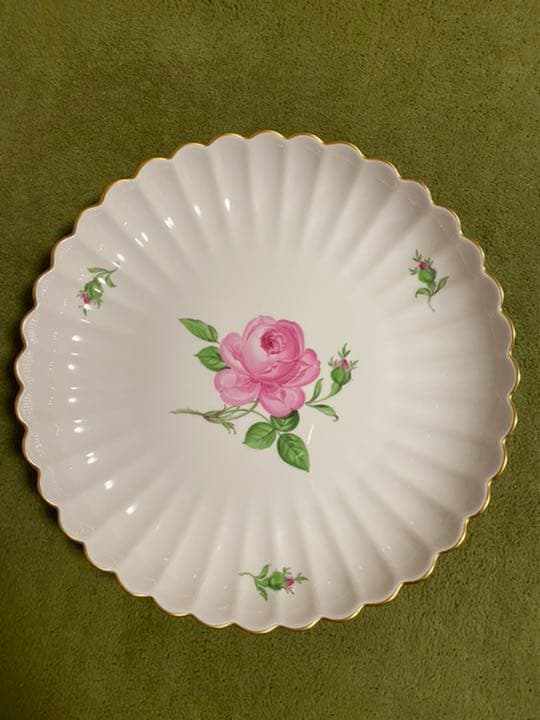 マイセン　ピンクローズ　大皿　28cm