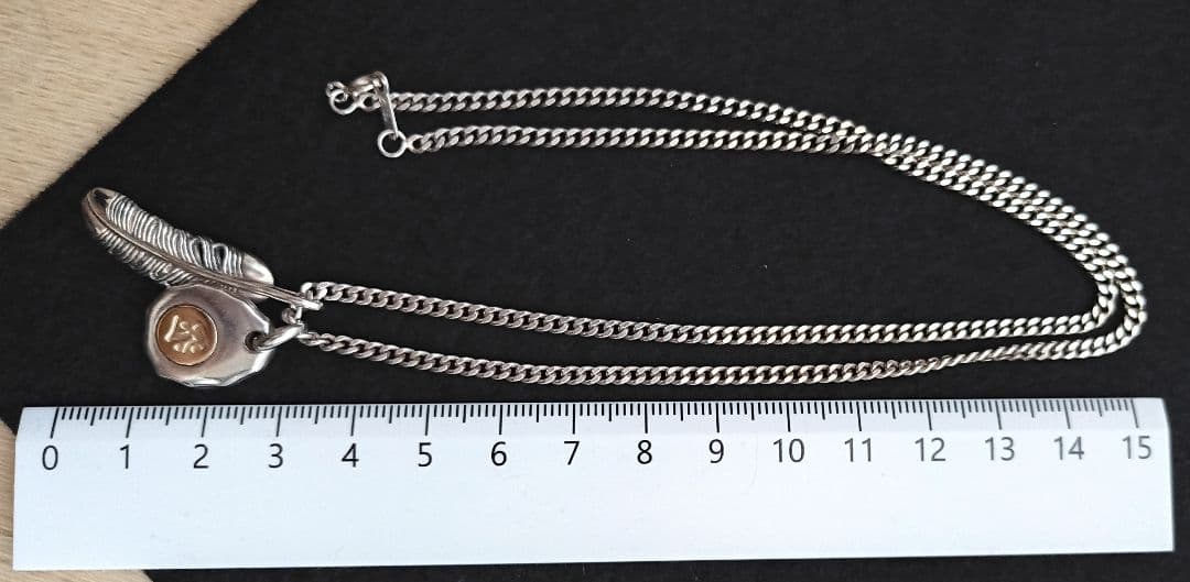 【シルバー925, K10】コンビ フェザーネックレス セット / インディアン