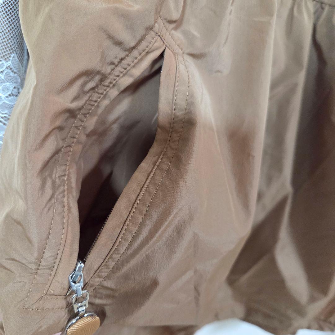 【スーパービューティー】袖レースデザイン/ショルダーフリルコート/ベージュ/40