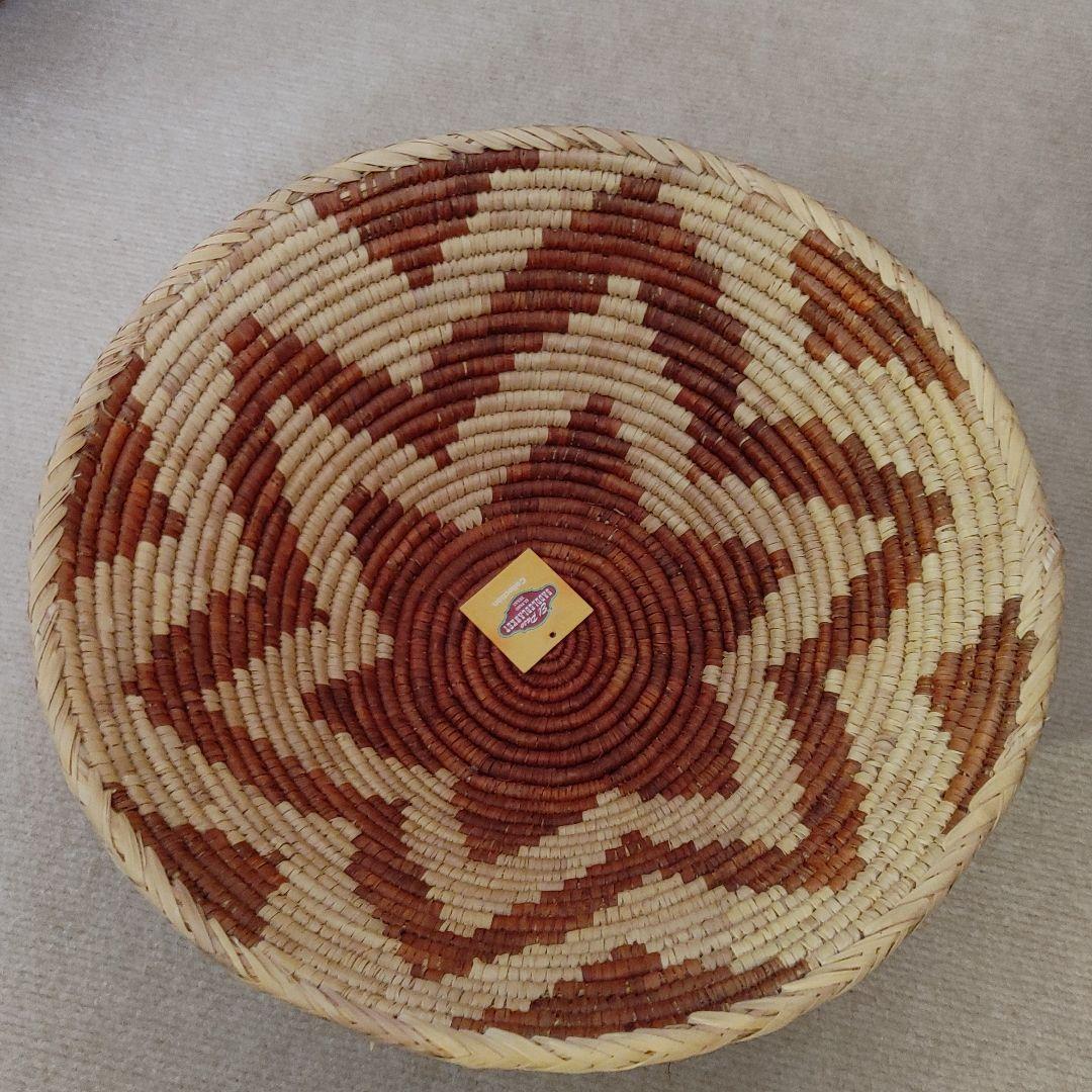 エルパソサドルブランケット　ハンドウーブン　ボウルバスケット　特大