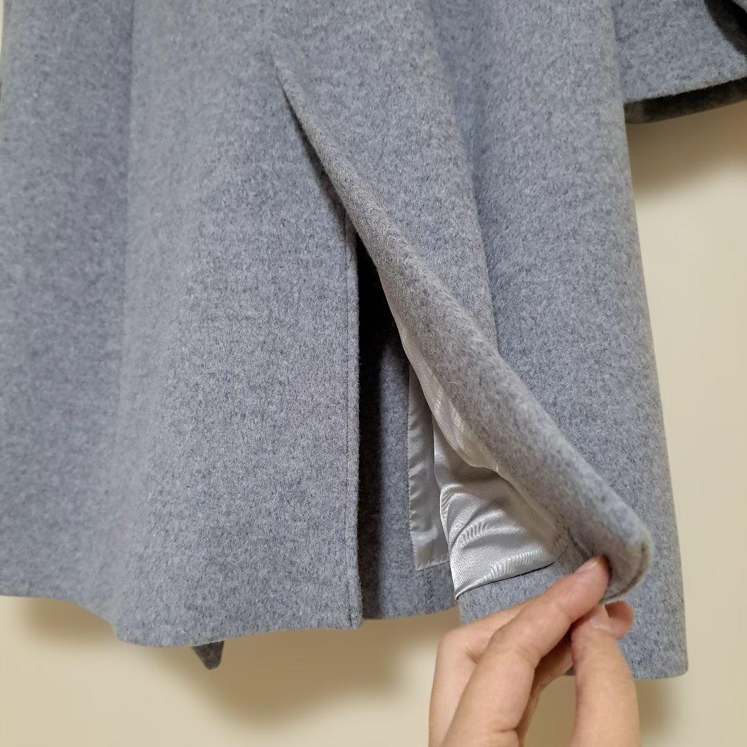 週末限定価格　23区 サイズ38 ライトグレー 羊毛アンゴラ混合コート