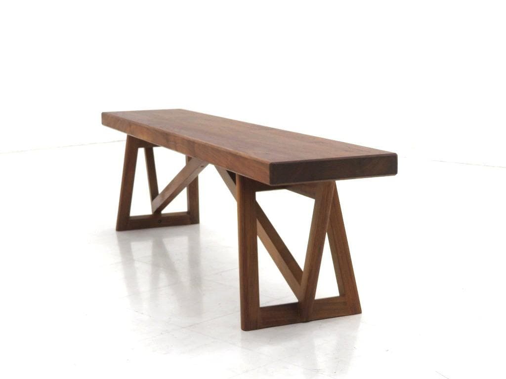 展示品　カリモク　ウォールナット　無垢材　ベンチ　チェア　イス　北欧