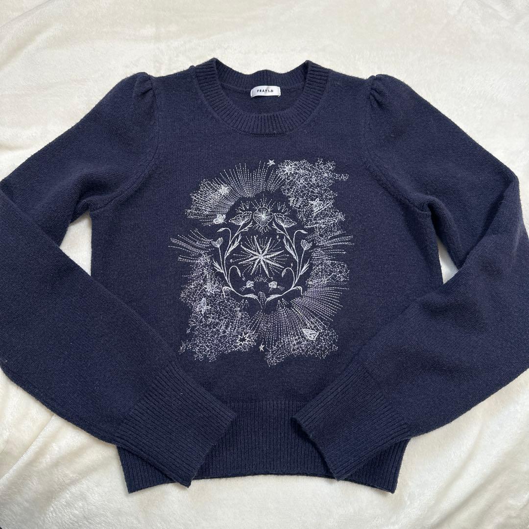【美品】FRAY I.D エトワールエンブロイダリーニット