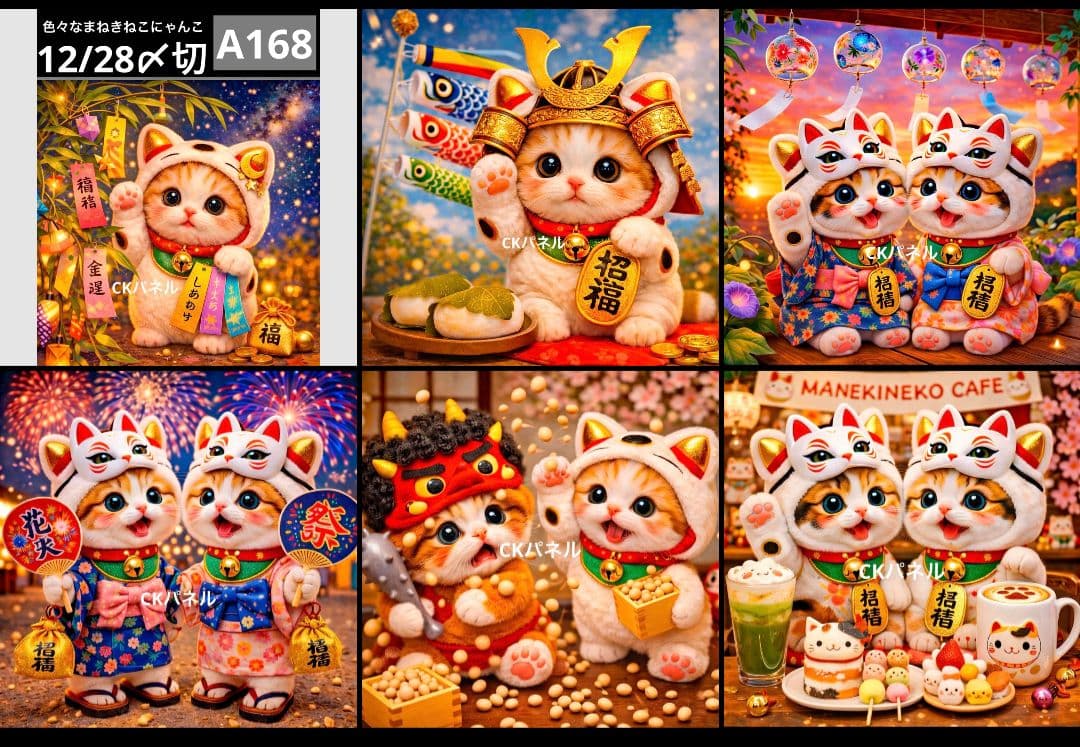 ご確認用　ファン子　ハンカチ　ねこちゃん柄12/28