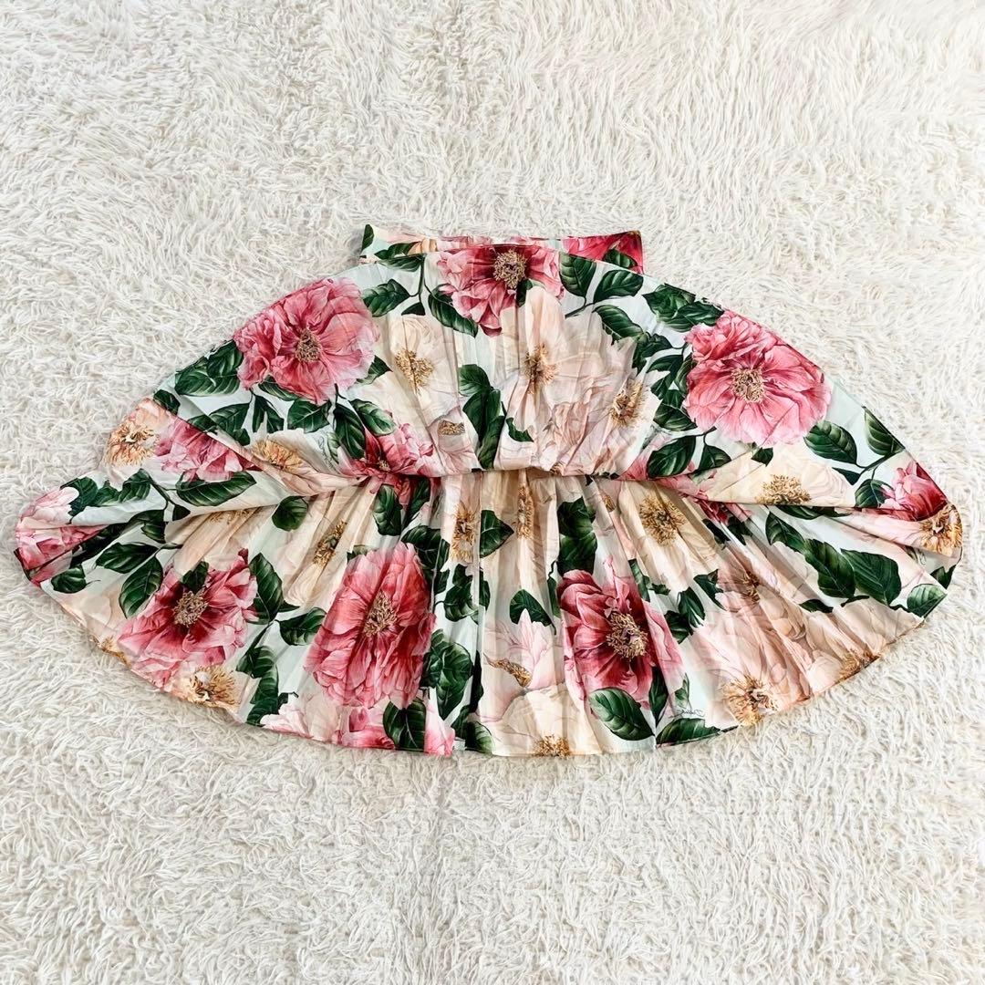 DOLCE&GABBANA　フローラル　ミディ丈　フレアスカート　花柄　42